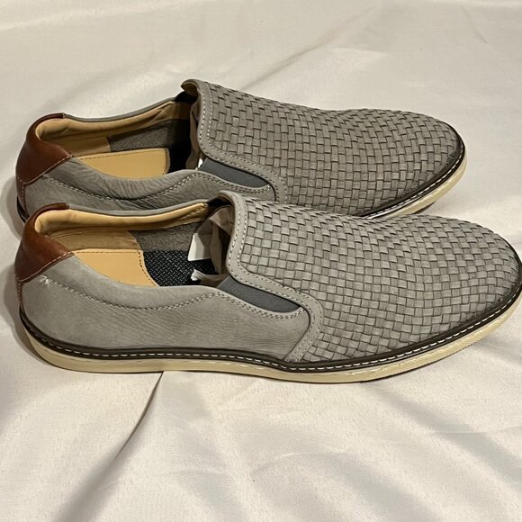 NWOT Johnston & Murphy McGuffey Woven Slip-On Loafers | Gray | Men's 11.5M - Picture 6 of 9